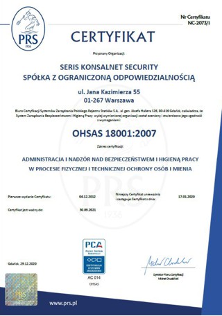 administracja-i-nadzor-nad-bezpieczenstwem-i-higiena-pracy-w-procesie-fizycznej-i-technicznej-ochrony-osob-i-mienia-ohsas-18001-2007