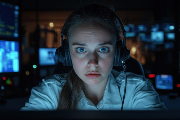 operatorka monitoringu weryfikuje alert z systemu